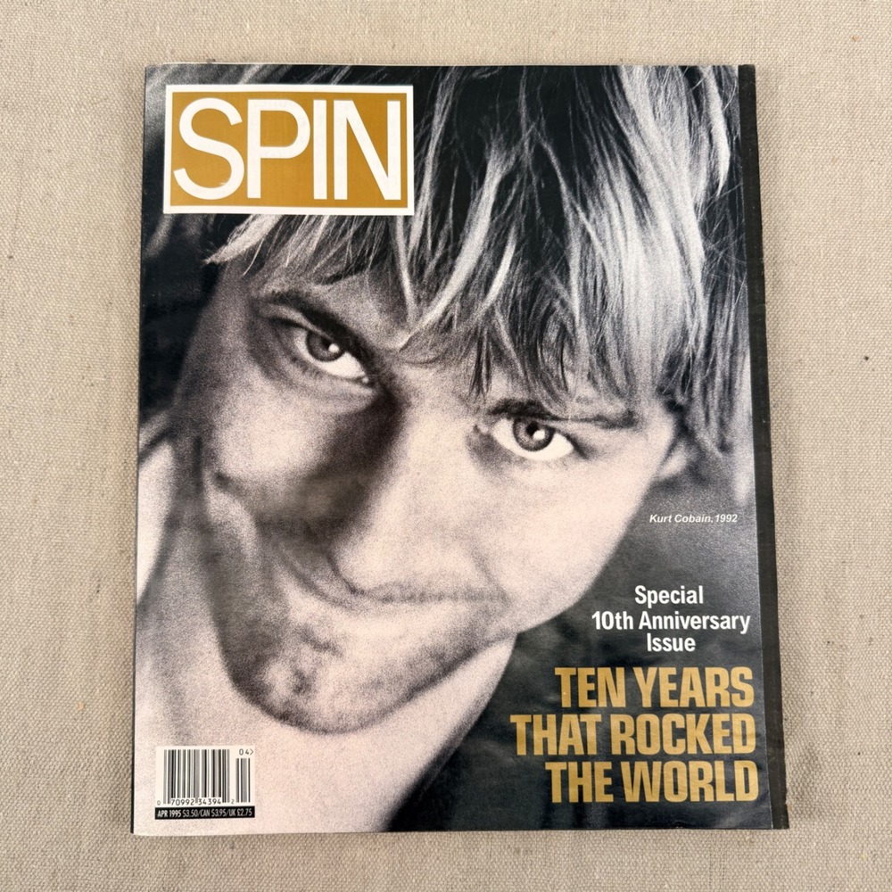 SPIN Magazine April 1995 10th Anniversary Kurt Cobain Nirvana w/ Inserts